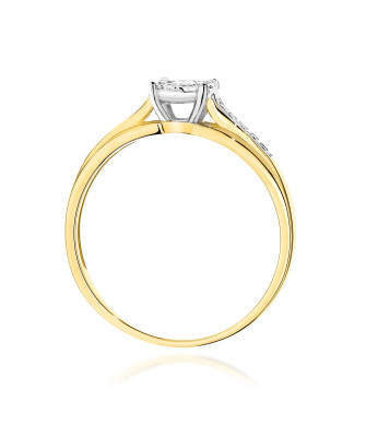 Złoty Pierścionek 14k z diamentem 0,50ct Certyfikat IGI/GIA/HDR