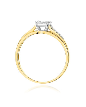 Złoty Pierścionek 14k z diamentem 0,50ct Certyfikat IGI/GIA/HDR