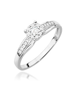 Złoty Pierścionek 14k z diamentem 0,50ct Certyfikat IGI/GIA/HDR