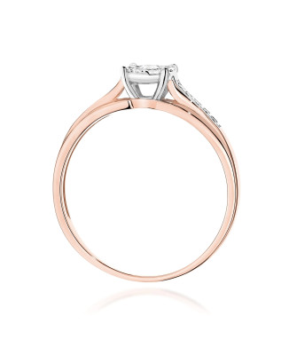 Złoty Pierścionek 14k z diamentem 0,50ct Certyfikat IGI/GIA/HDR