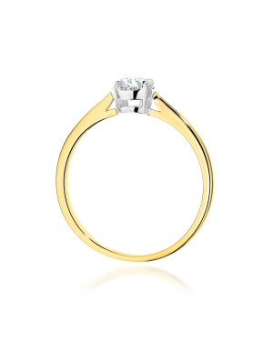 Złoty Pierścionek 14k z diamentem 0,50ct Certyfikat IGI/GIA/HDR