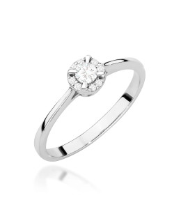 Złoty Pierścionek 14k z diamentem 0,50ct Certyfikat IGI/GIA/HDR