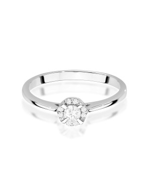 Złoty Pierścionek 14k z diamentem 0,50ct Certyfikat IGI/GIA/HDR