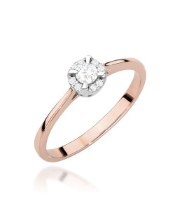 Złoty Pierścionek 14k z diamentem 0,50ct Certyfikat IGI/GIA/HDR