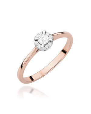 Złoty Pierścionek 14k z diamentem 0,50ct Certyfikat IGI/GIA/HDR