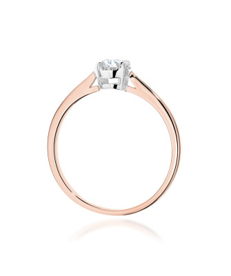 Złoty Pierścionek 14k z diamentem 0,50ct Certyfikat IGI/GIA/HDR