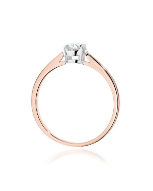 Złoty Pierścionek 14k z diamentem 0,50ct Certyfikat IGI/GIA/HDR