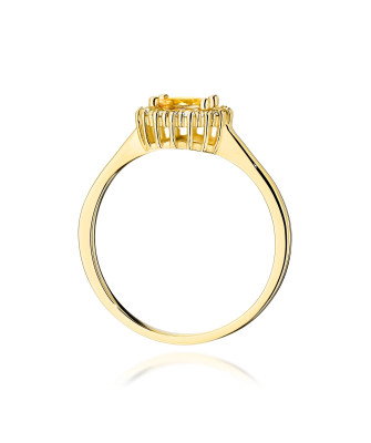 Złoty Pierścionek 14k z diamentem 0,50ct Certyfikat IGI/GIA/HDR