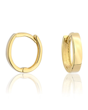 Gold earrings 14k hoops without stones