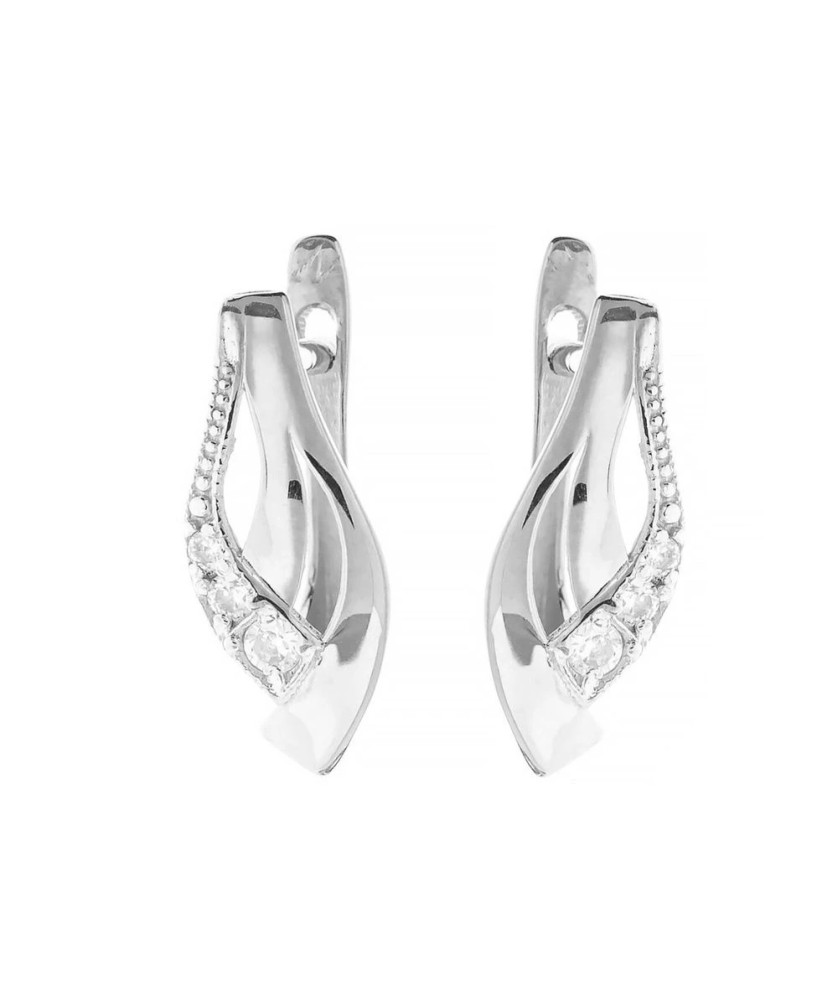 Gold earrings 8k zirconia