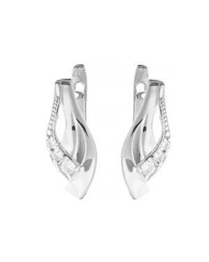 Gold earrings 8k zirconia