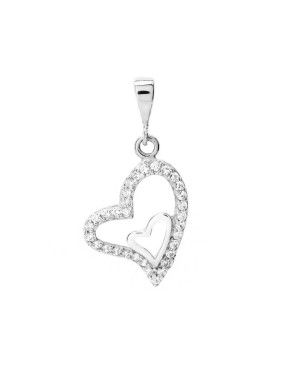 Gold pendant Zirconia Heart