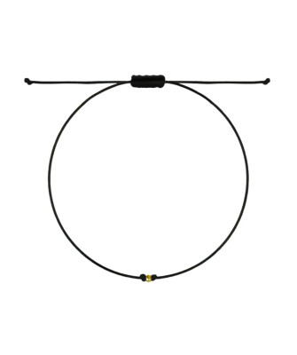 Gold string bracelet for the hand Circle with a star