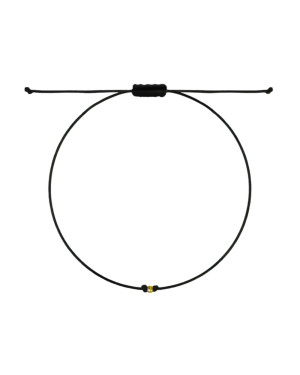 Gold string bracelet for the hand Circle with a star