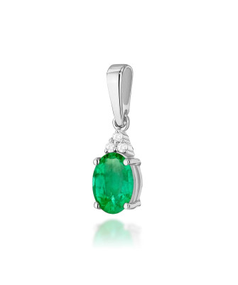 Złota Zawieszka 14k z Diamentami i Rubinem 0,15ct