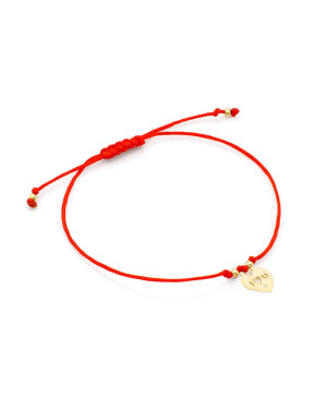 Bransoletka złota 14k serce z diamentami 0.005
