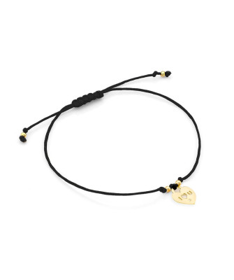 Bransoletka złota 14k serce z diamentami 0.005