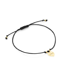 14k gold bracelet heart with 0.005 diamonds