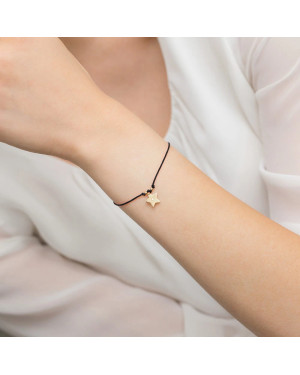 Bransoletka złota 14k serce z diamentami 0.005