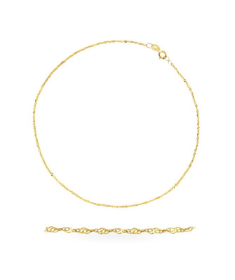 Bracelet weave FOX TAIL 19 cm 14k gold