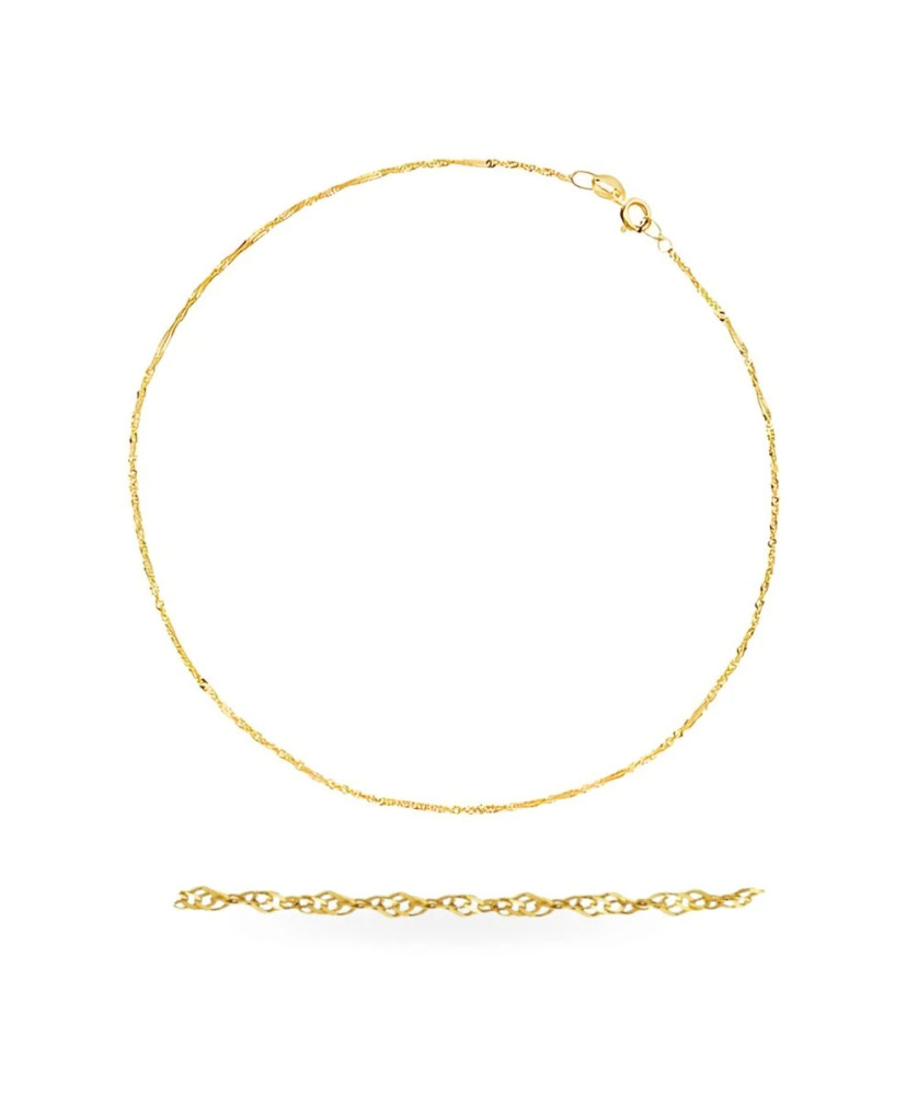 Bracelet weave FOX TAIL 19 cm 14k gold