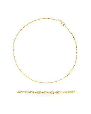 Bransoletka splot LISI OGON 19 cm próba 14k