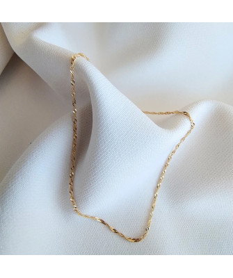 Bracelet weave FOX TAIL 19 cm 14k gold