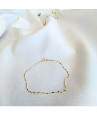 Bracelet weave FOX TAIL 19 cm 14k gold