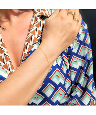 Bracelet weave FOX TAIL 19 cm 14k gold