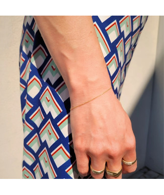 Bracelet weave FOX TAIL 19 cm 14k gold