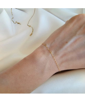 Bracelet weave FOX TAIL 19 cm 14k gold