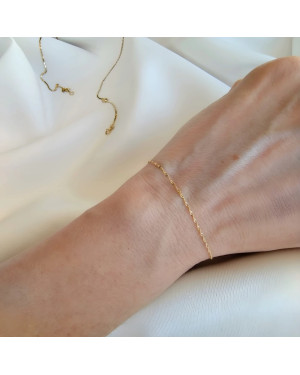 Bransoletka splot LISI OGON 19 cm próba 14k