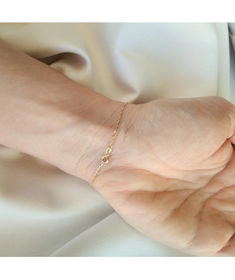 Bracelet weave FOX TAIL 19 cm 14k gold