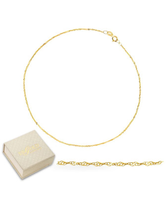 Bracelet weave FOX TAIL 19 cm 14k gold