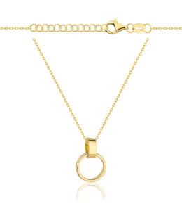 Gold-plated necklace OVAL white stones