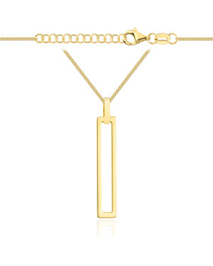 Gold-plated necklace OVAL white stones