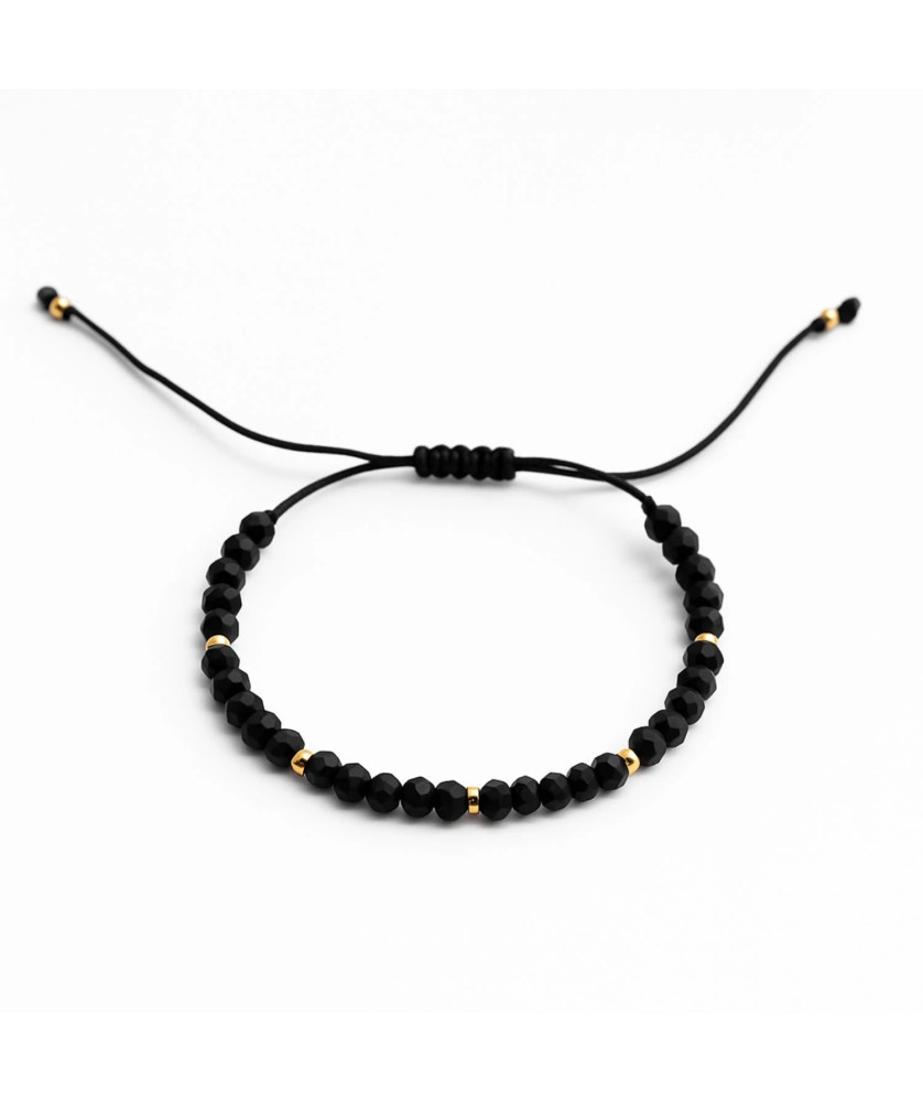 Bracelet with tourmaline and gold beads gold 14k BSZN.18P