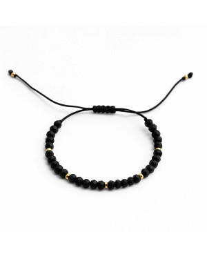 Bracelet with tourmaline and gold beads gold 14k BSZN.18P