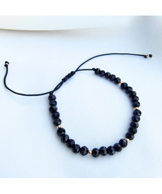 Bracelet with tourmaline and gold beads gold 14k BSZN.18P