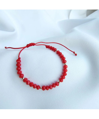 Gold cord bracelet for the hand with a 14k charm