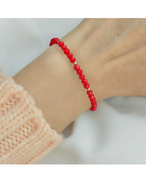 Gold cord bracelet for the hand with a 14k charm