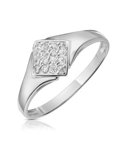 Ring with a square stone 8k