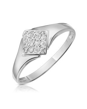 Ring with a square stone 8k