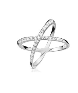 Ring on the thumb with cubic zirconia