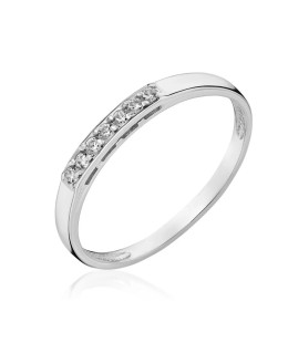 Ring band with cubic zirconia 8k