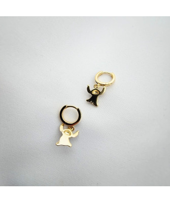 Silver children's earrings cheerful bees