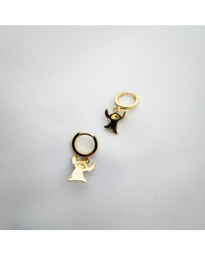 Silver children's earrings cheerful bees