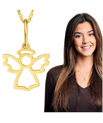 Charming ANGEL small gold pendant