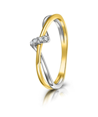 Gold ring 8k with stones