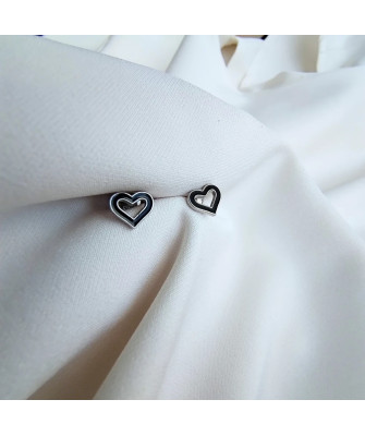 Sterling Silver Heart Stud Earrings